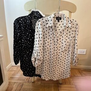 Bundle of 7 by&by Womens 3/4 Sleeve Regular Fit Button-Down Shirts